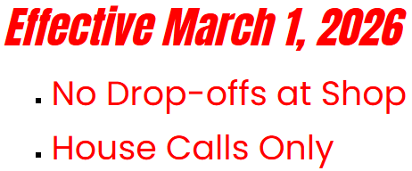 No drop-offs, house calls only notice.